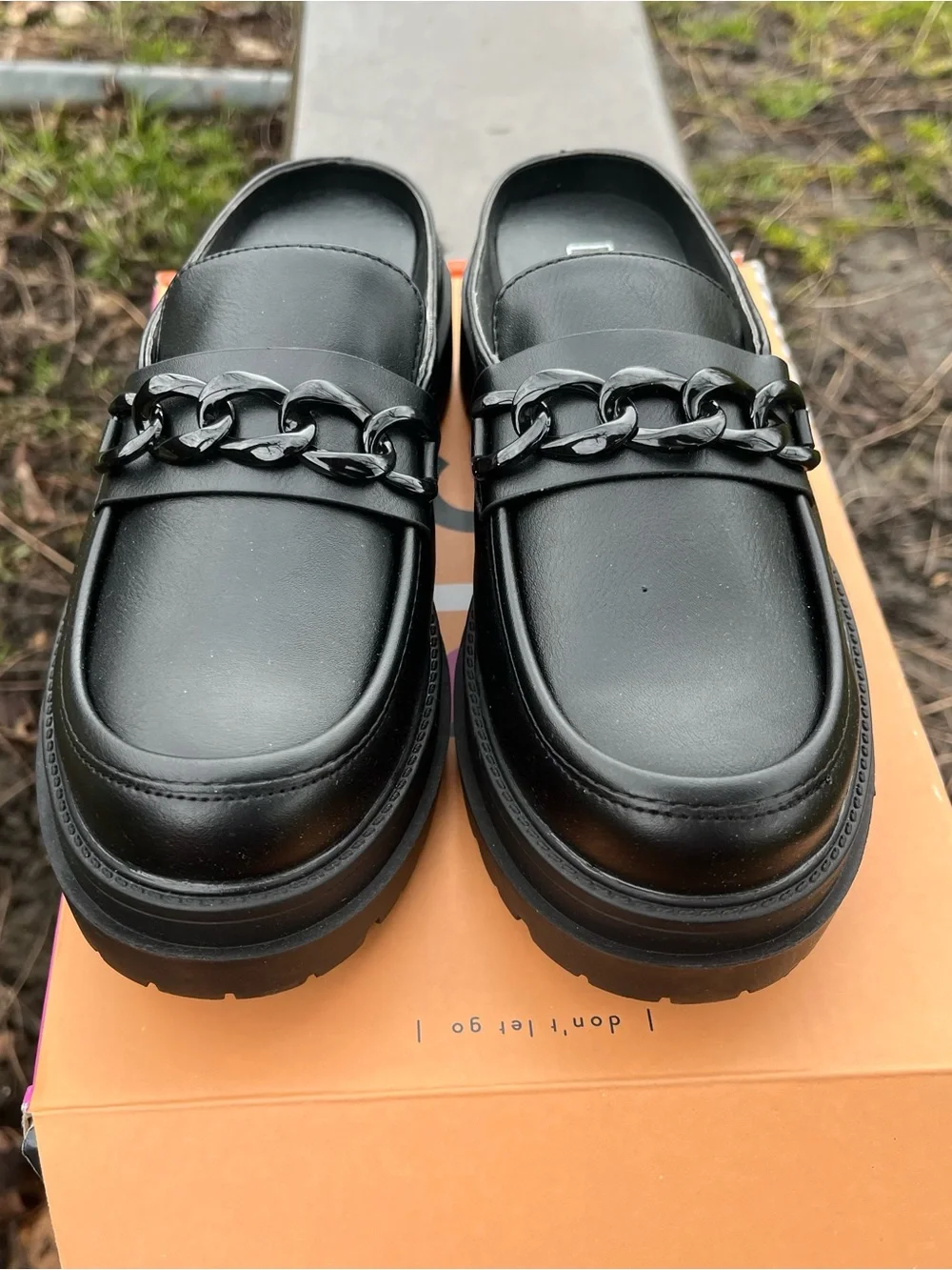Black Platform Loafers for Women Size US 7 - Picture 2 of 12
